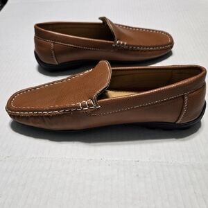 Steve Harvey Kids Loafer Slip On Dress Shoes, brown, kids size 4